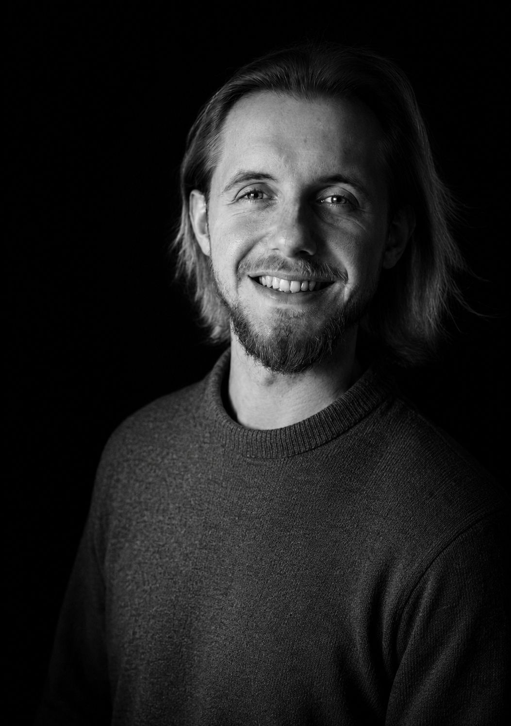 Schwarz-Weiß-Portrait von Björn